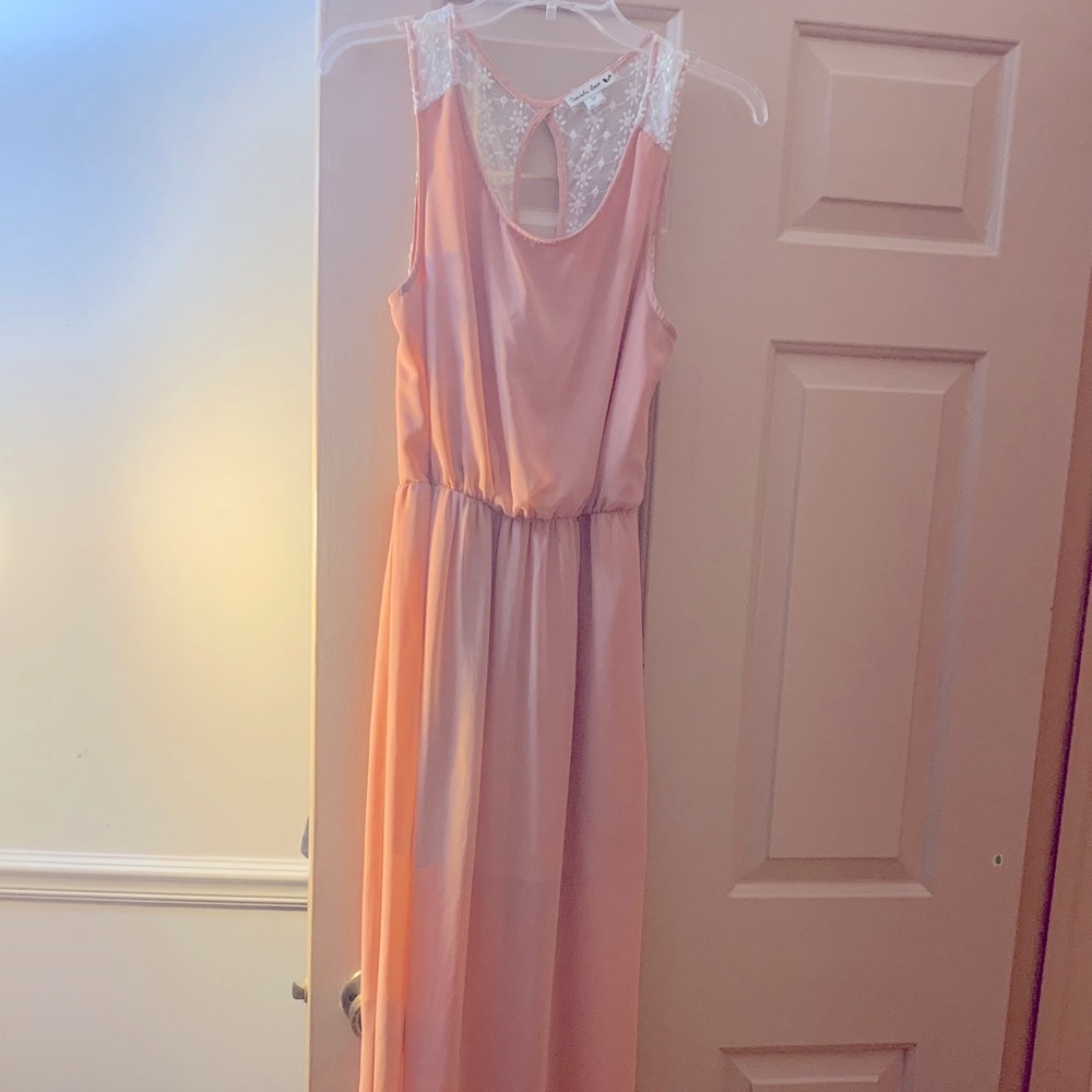 Dress with overlay